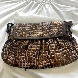 Fendi gold embossed chef bag